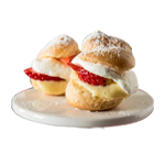 Loaded Red Strawberry Profiteroles 