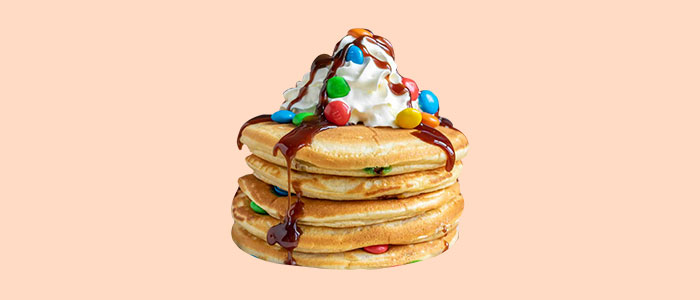 M & M Delight Pancake Stack 