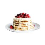 White Chocolate Pancake Stack 