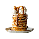 Caramel Fudge Pancake Stack 